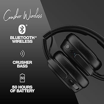 Skullcandy Crusher Wireless ワイヤレスヘッドホン Amazon.com: Skullcandy Crusher Wireless Bluetooth Headphones